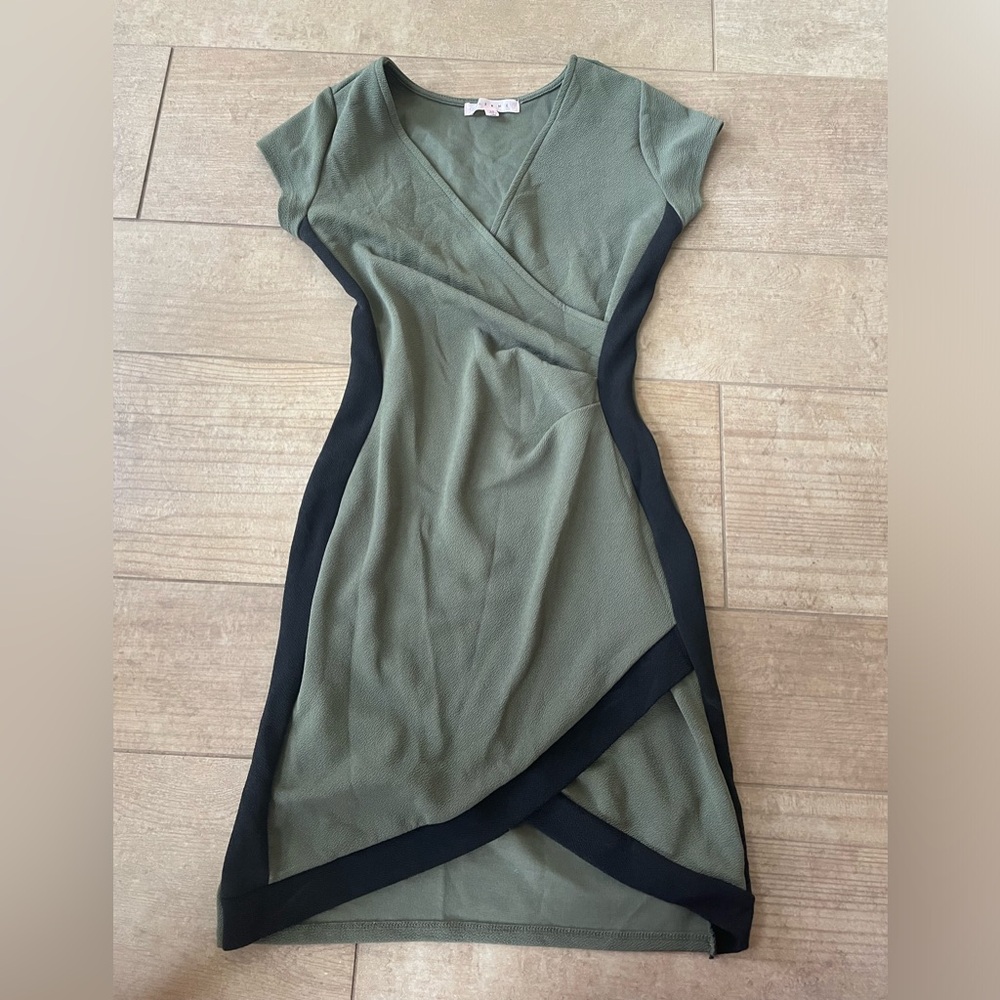 Green and Black Dress